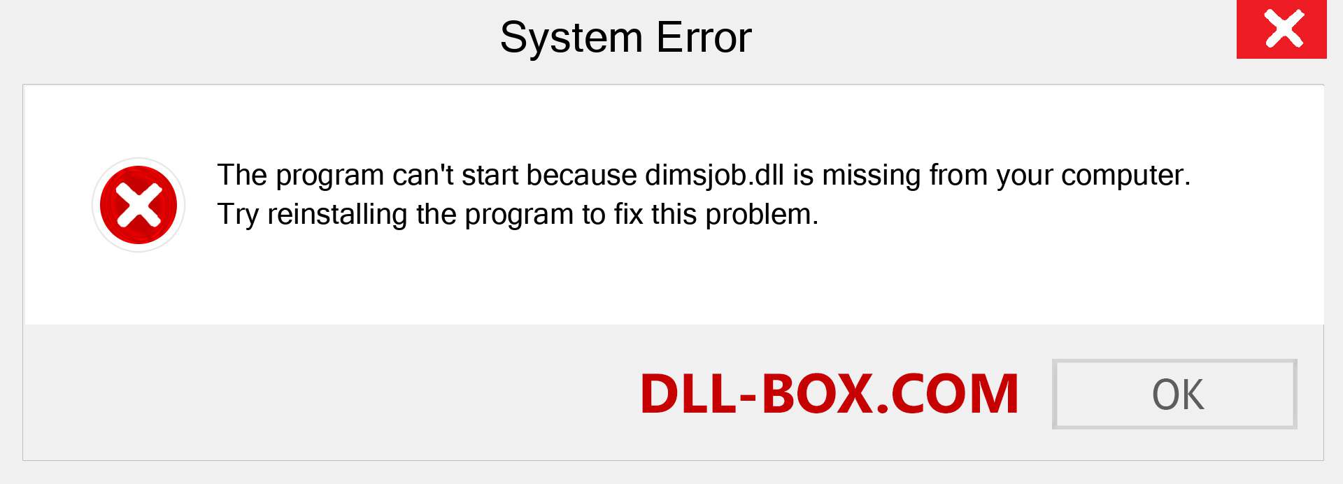  dimsjob.dll file is missing?. Download for Windows 7, 8, 10 - Fix  dimsjob dll Missing Error on Windows, photos, images