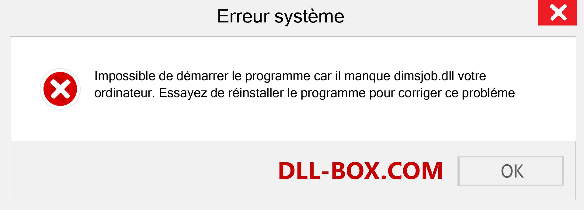 Le fichier dimsjob.dll est manquant ?. Télécharger pour Windows 7, 8, 10 - Correction de l'erreur manquante dimsjob dll sur Windows, photos, images